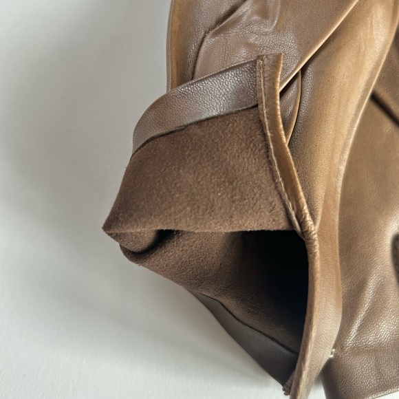 NEW Light Brown Italian Leather Driving Gloves- Unlined - Picture 4 of 6